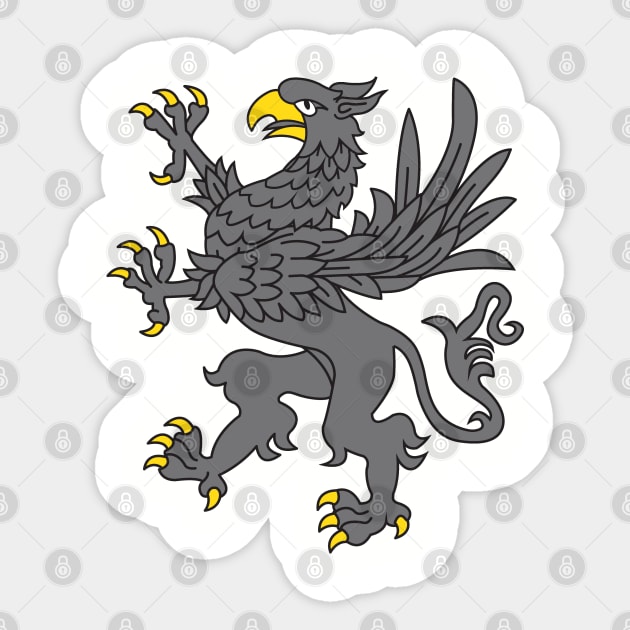 Griffon logo Grey Sticker by Illustratorator